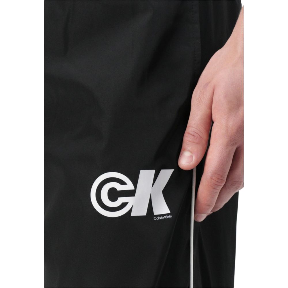 Calvin Klein Jeans Men's Regular-Fit Lightweight Poly Nylon Fabric Activewear Jogger Pants - Black
