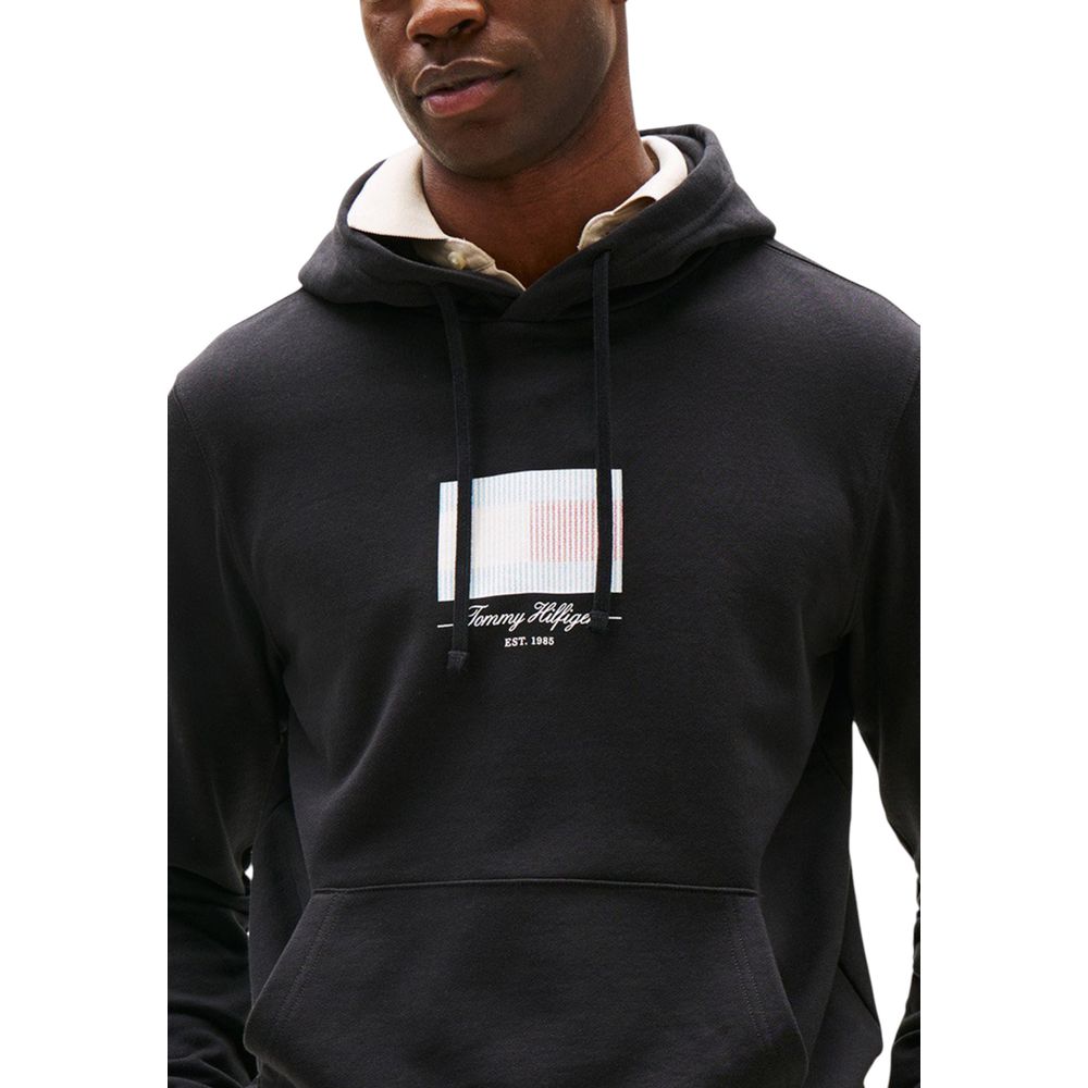 Tommy Hilfiger Men's Cotton Hoodie - Black Natural