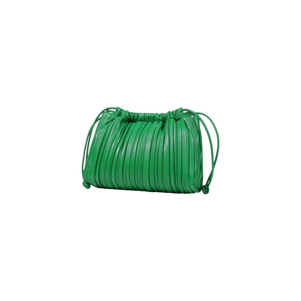 Calvin Klein Plisse Polyethylene & Polyurethane Small Crossbody Evening Drawstring Handbag - Bicolour