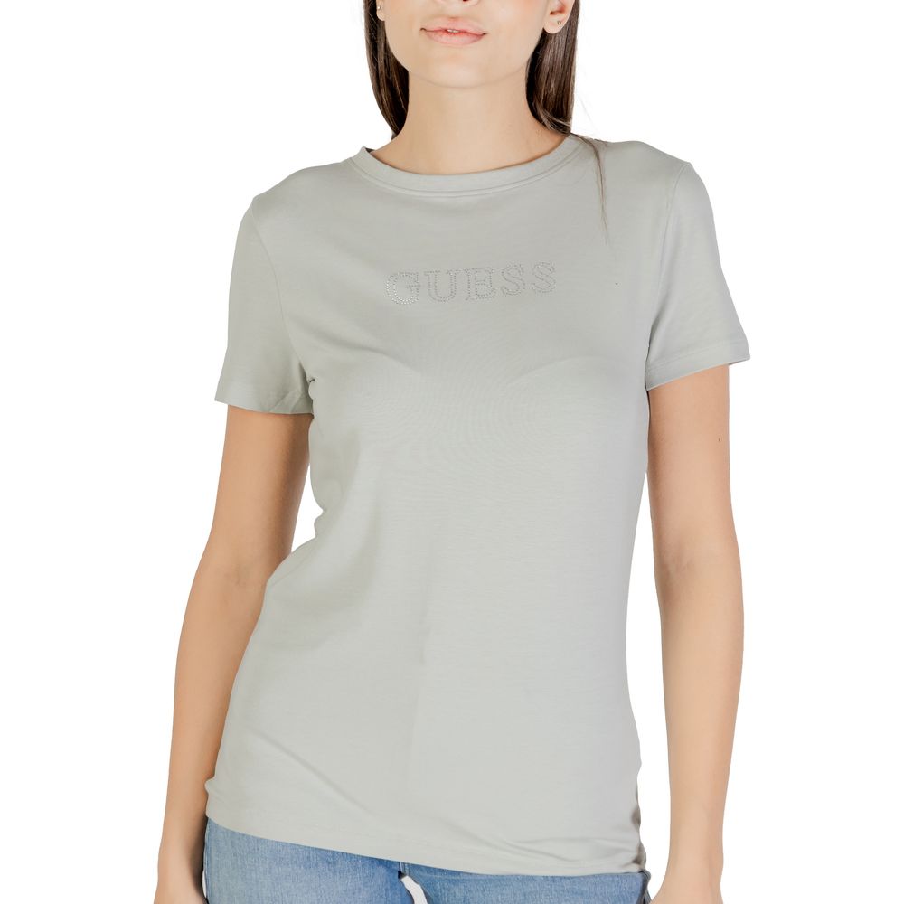 Guess Active Women's Crew-Neck Stretch Cotton T-Shirt - Green