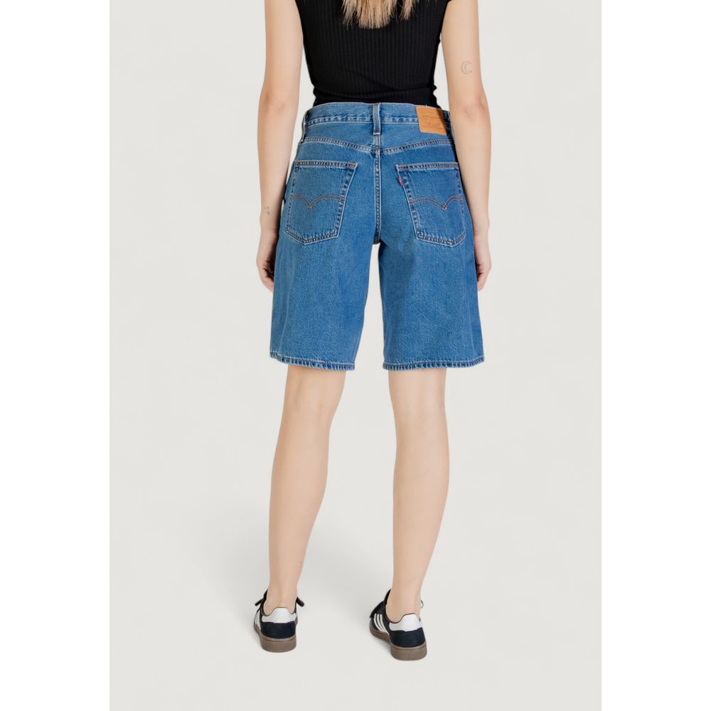 Levi's Women's Relaxed-Fit Wide Cotton Short Trousers - Blue
