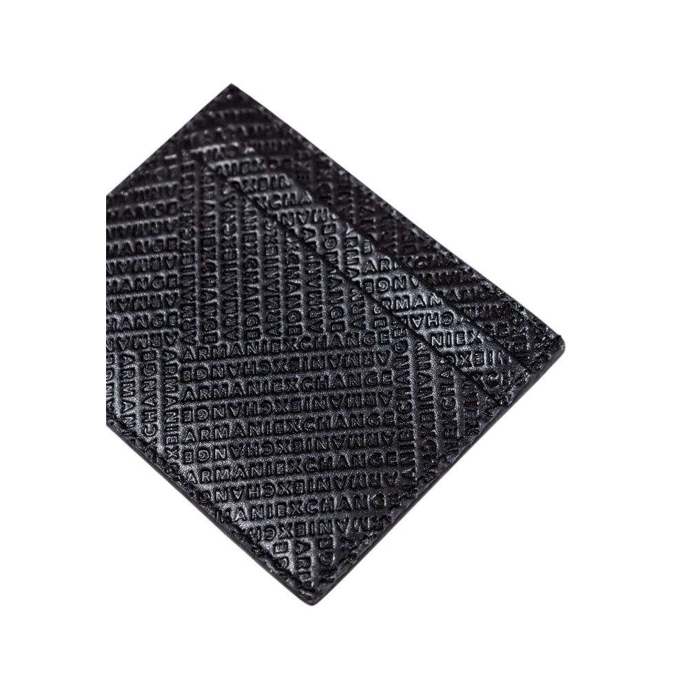 Armani Exchange Leather Cardholder Card Case - Black