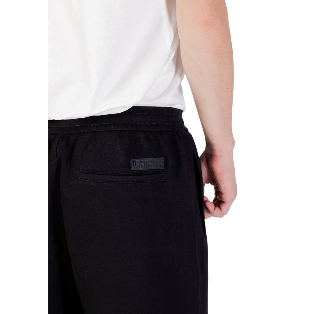 Armani Exchange Men's Straight-Leg Stretch Polyester Cotton Activewear Jogger Pants - Black
