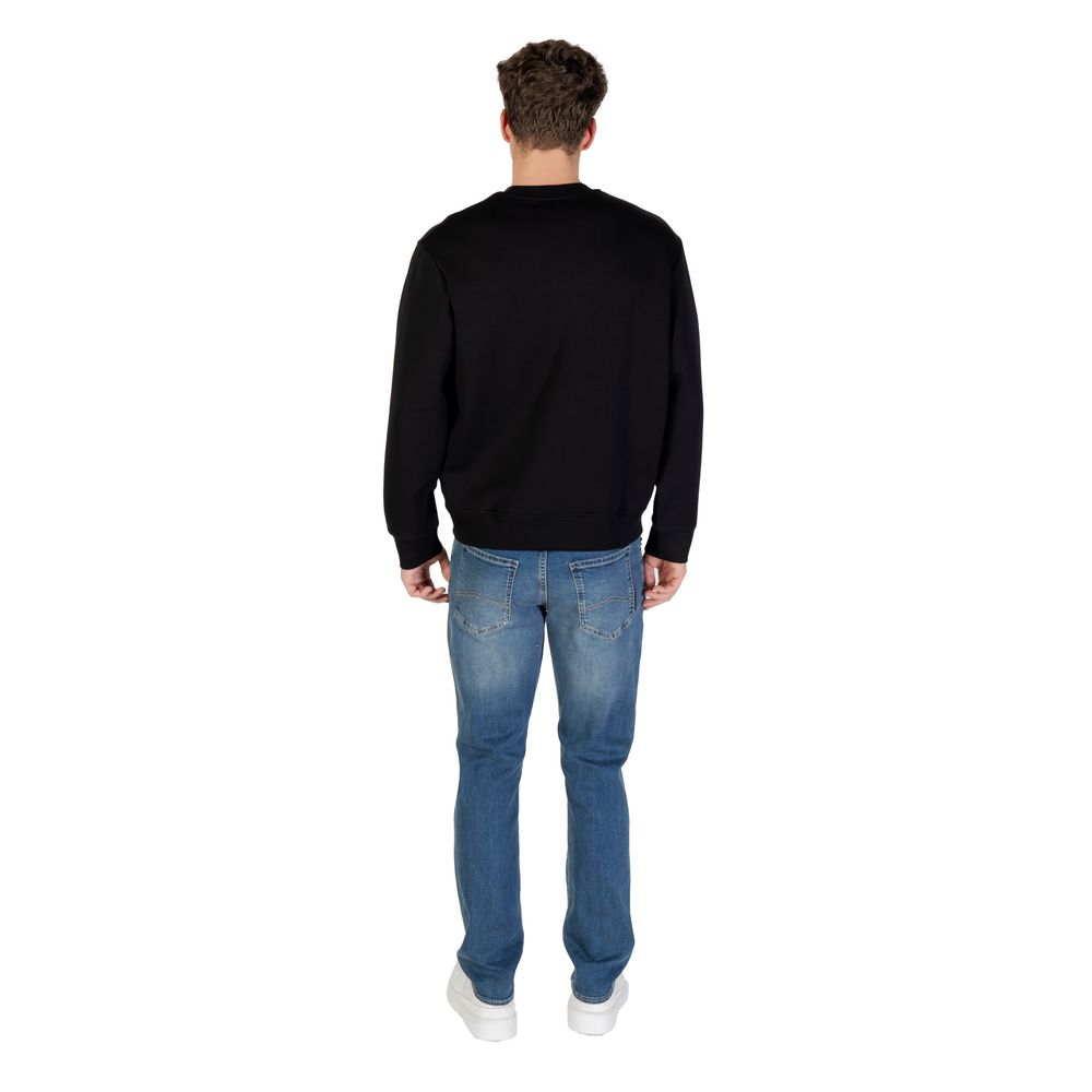 Armani Exchange Men's Crew-Neck Stretch Polyester Cotton Activewear Sweatshirt - Bicolour