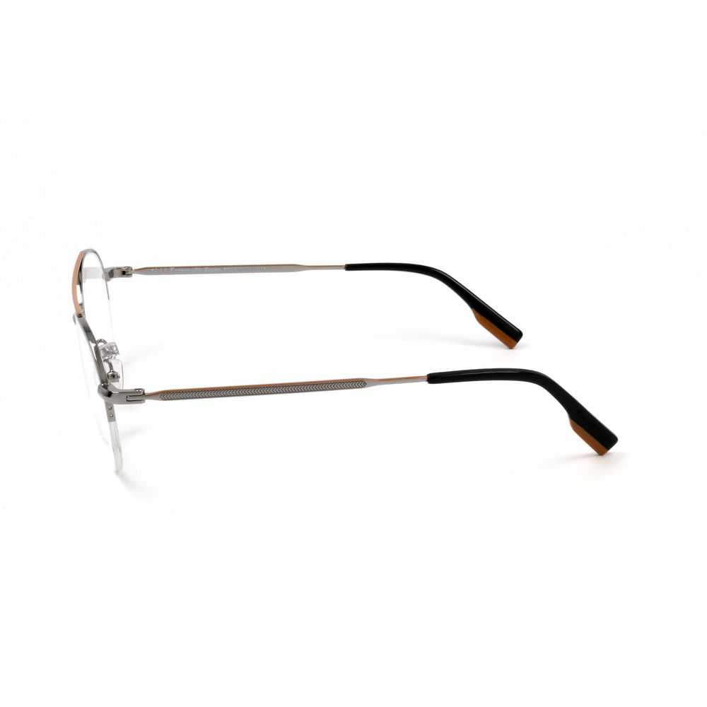 Ermenegildo Zegna Gray Metal Glasses (Frames)