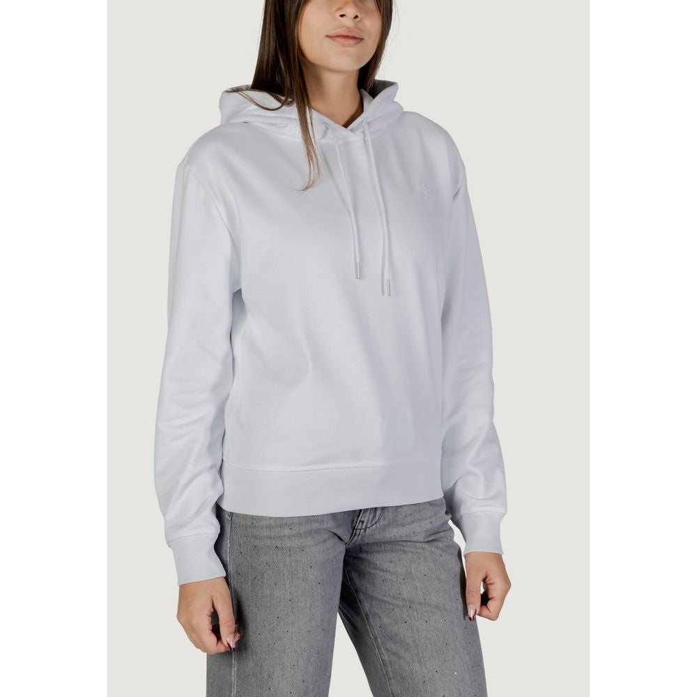 Calvin Klein Jeans Women's Polyester Cotton Terrycloth Hoodie - White