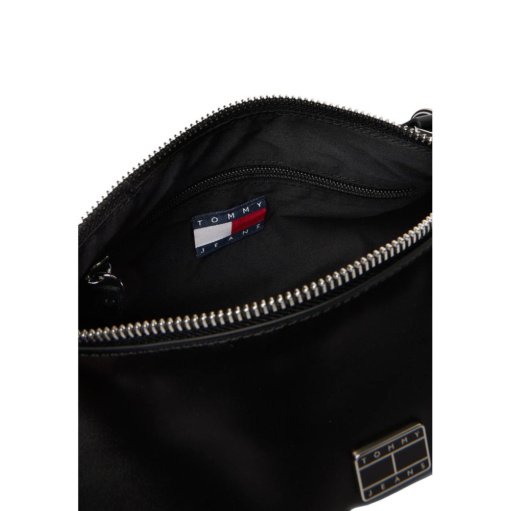Tommy Hilfiger Jeans Leather Medium Shoulder Evening Handbag - Black