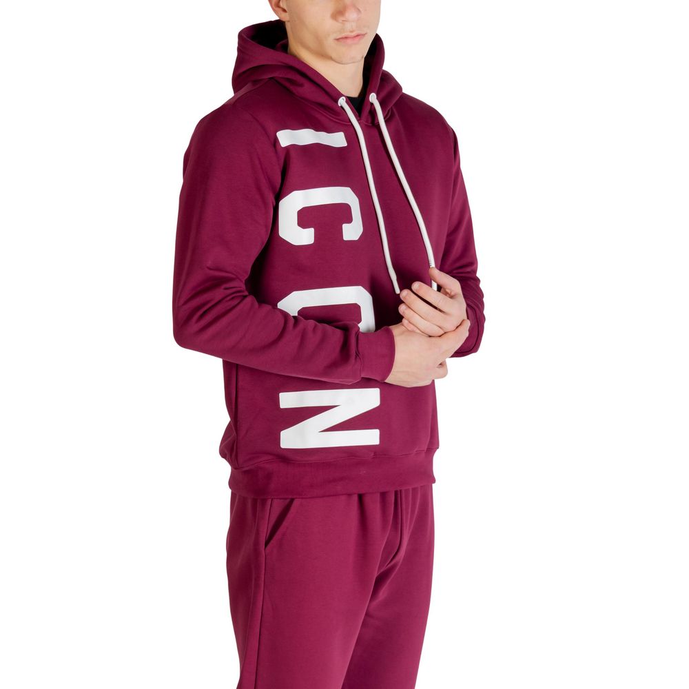 Icon Men's Cotton Polyester Hoodie - Bordeaux