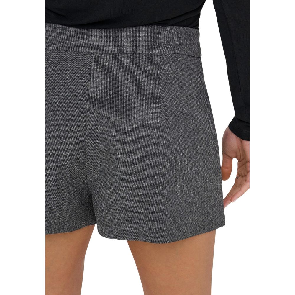 Jacqueline De Yong Women's Stretch Polyester Short Trousers - Gray