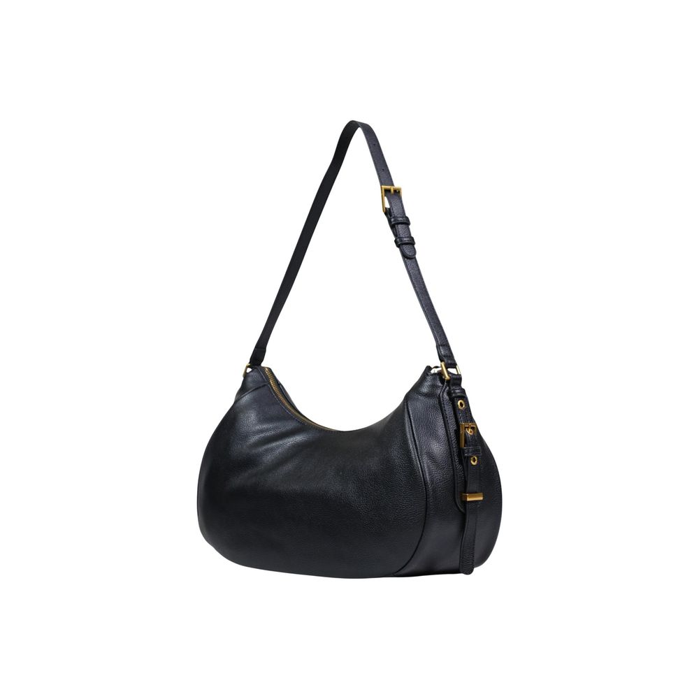 Liu Jo Leather & Metal Large Evening Hobo Handbag - Black Gold