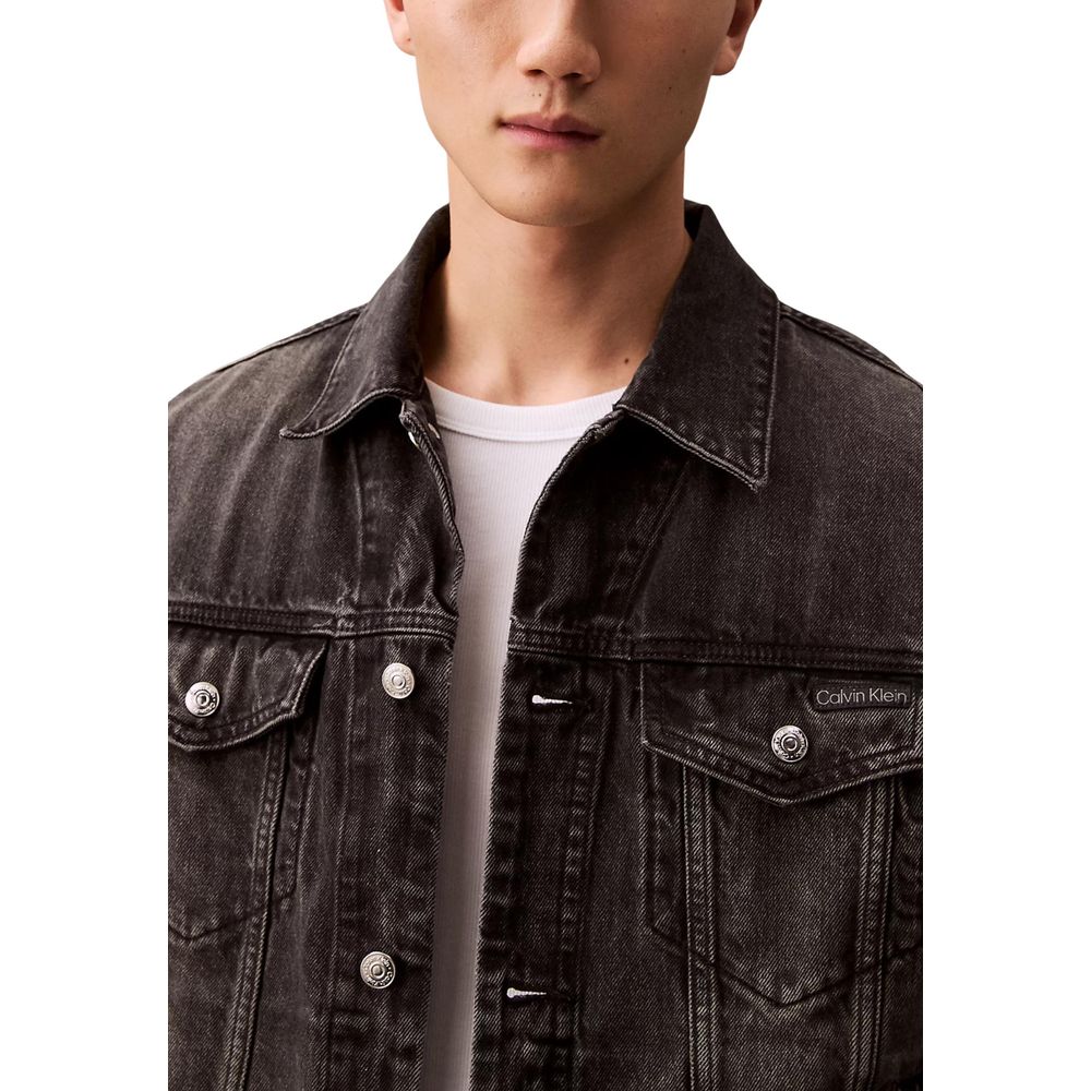 Calvin Klein Jeans Men's Denim Cotton Jacket - Black