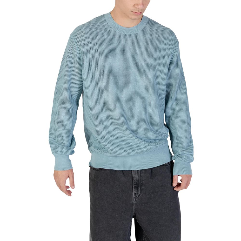 Calvin Klein Jeans Men's Crew-Neck Cotton & Polyester Sweatshirt - Blue