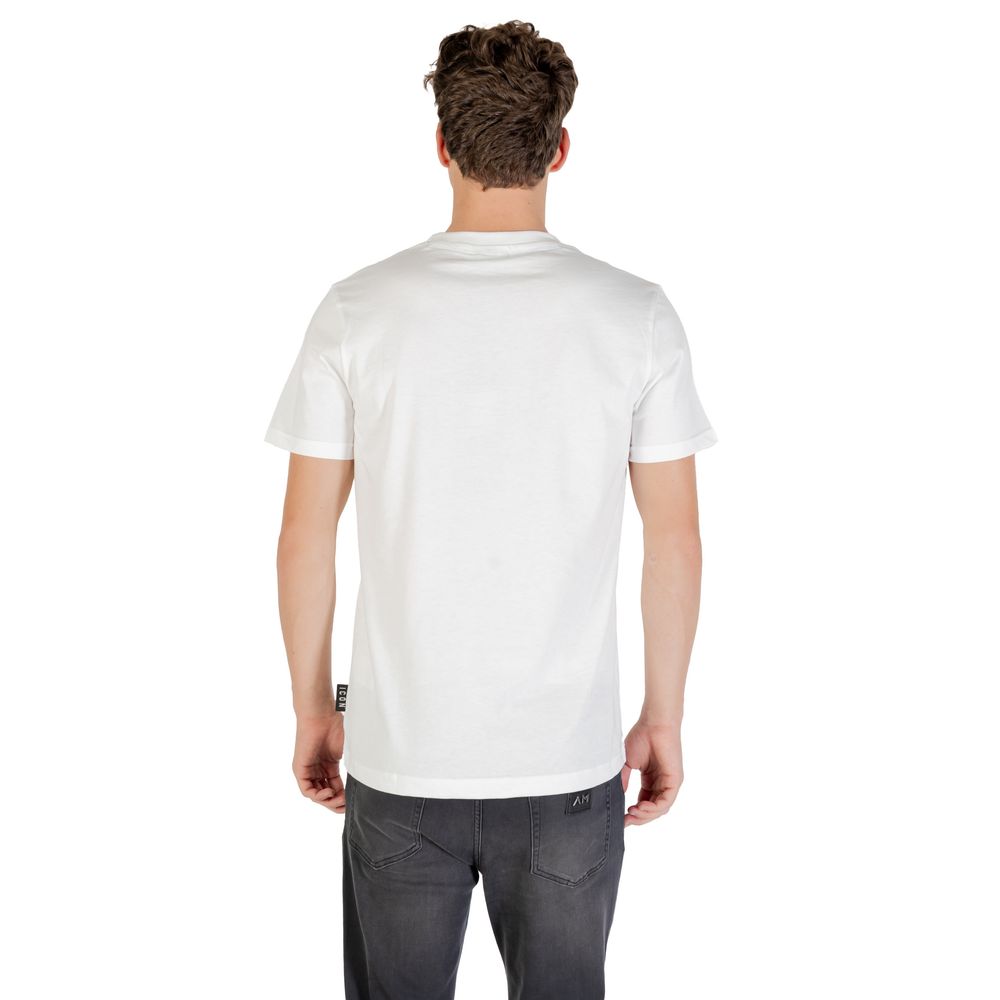 Icon Men's Crew-Neck Cotton T-Shirt - Black White
