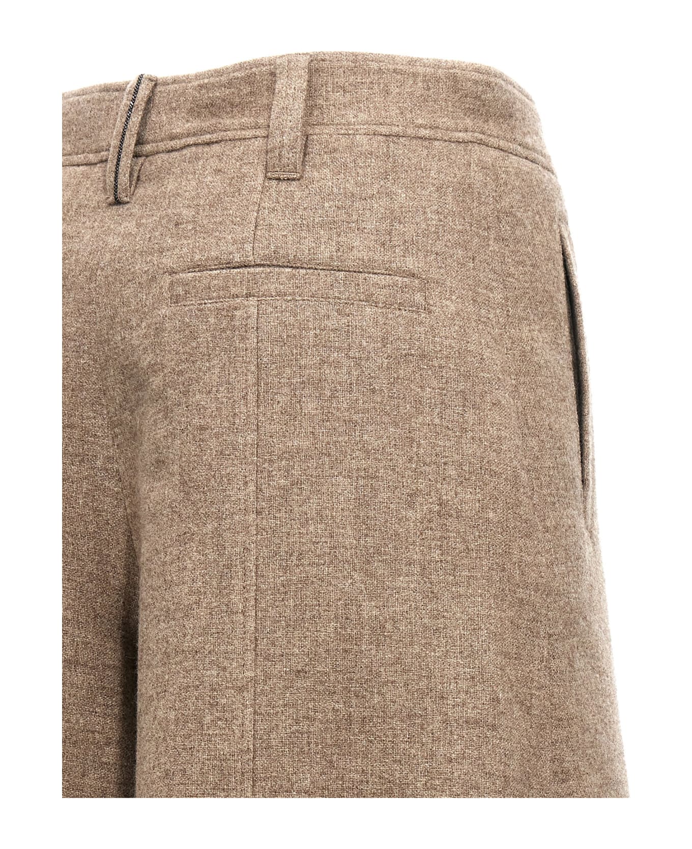 Brunello Cucinelli Beige Yak Bermuda Shorts
