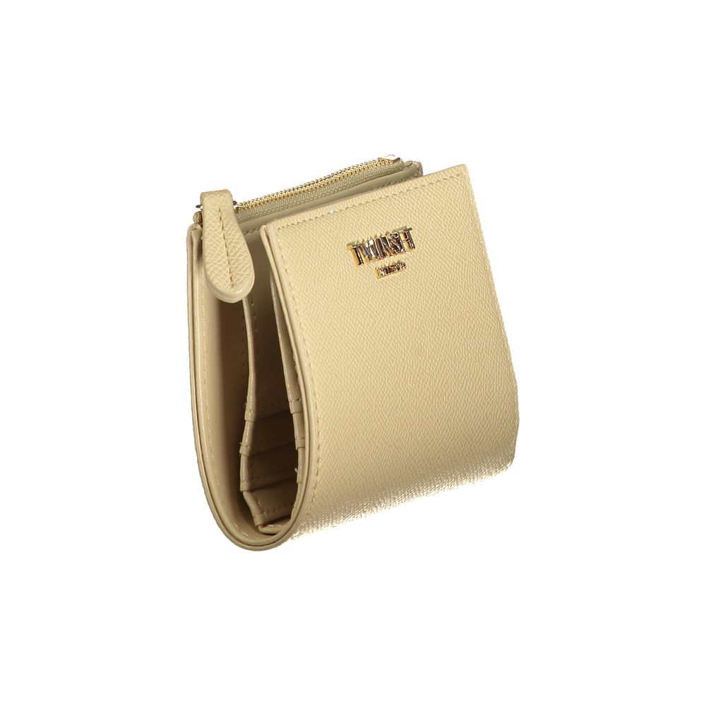 Cardholder Wallet by Twinset for women in polyurethane pink presents a streamlined silhouette, showcasing the sophisticated design of the Heart Polyurethane Cardholder Wallet collection with functional card-organization compact-design.