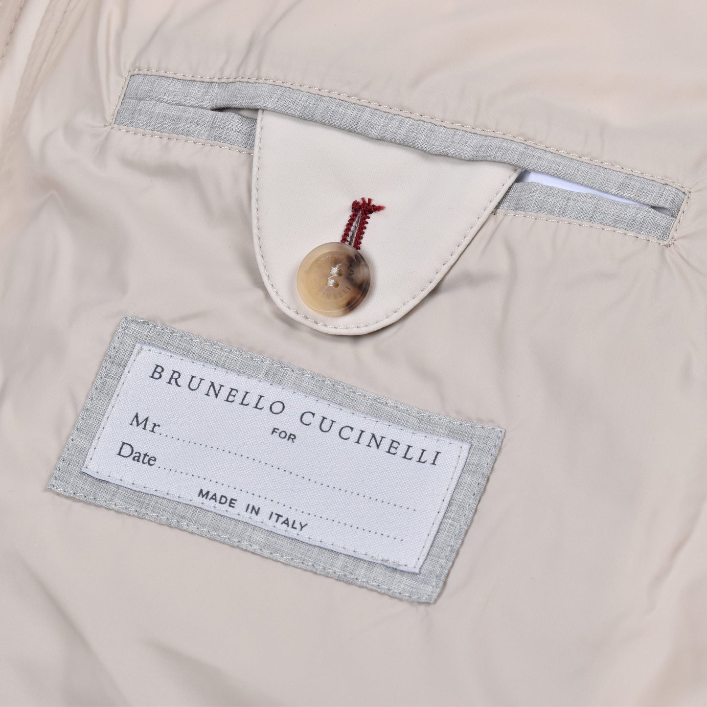 Brunello Cucinelli White Polyamide Full-Length Jacket