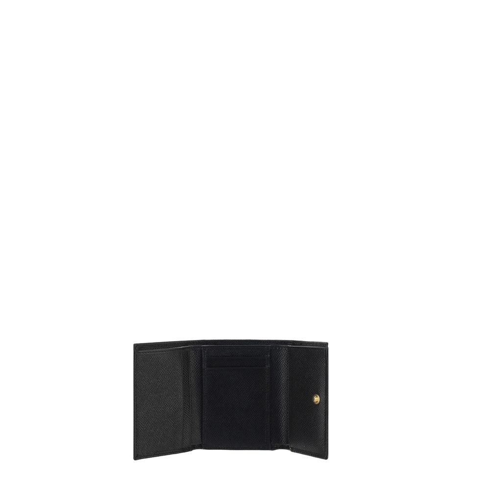 Dolce & Gabbana Bos Taurus Calfskin Leather Cardholder Wallet - Black