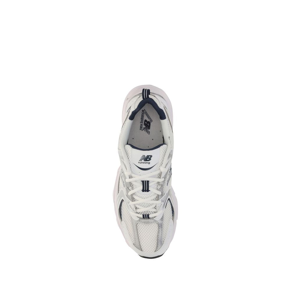 Athletic Sneakers by New Balance for men in polyethylene & polyurethane white & monogram presents a sleek silhouette, perfectly capturing the athletic style essence of Men's Athletic Polyethylene & Polyurethane Sneakers with its sleek design and premium finish.