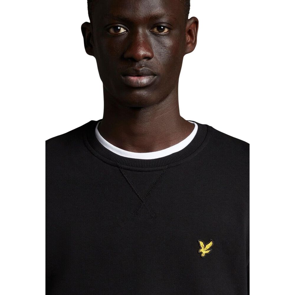 Lyle & Scott Men's Crew-Neck Cotton Activewear Sweatshirt - Black