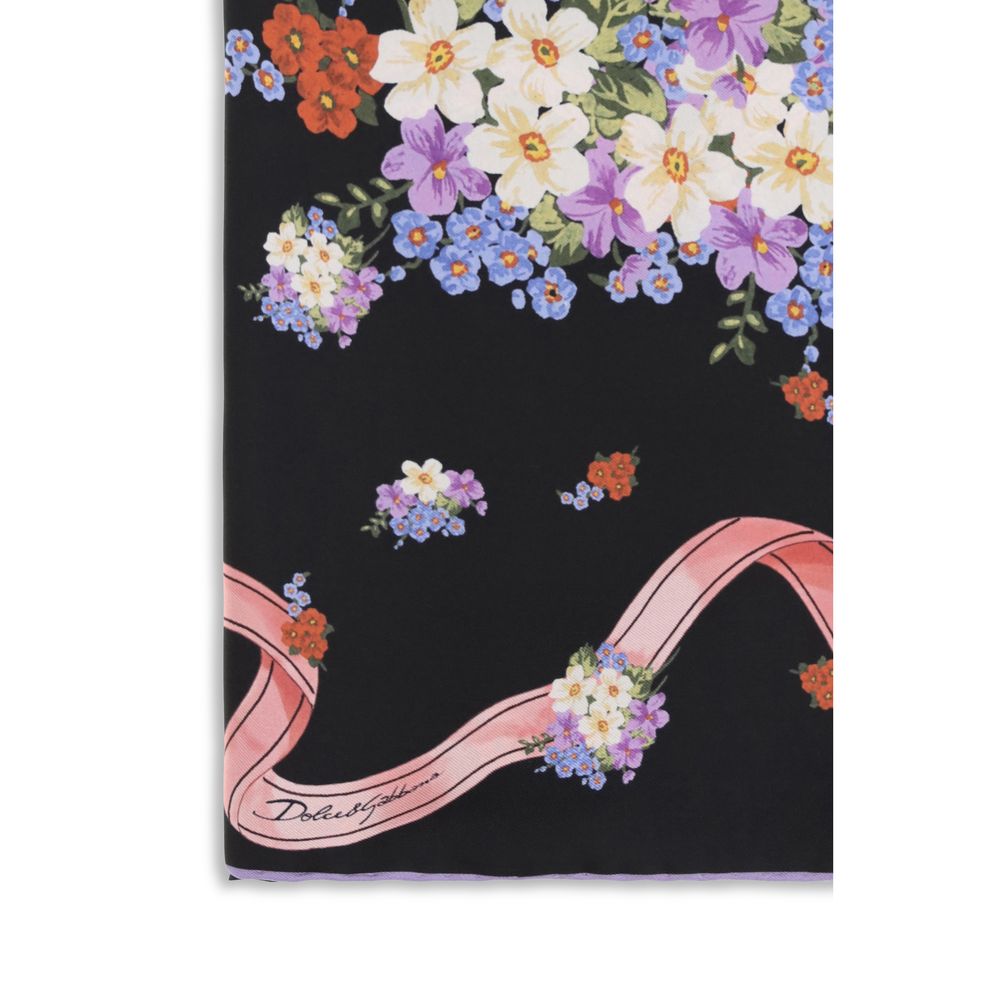 Dolce & Gabbana Silk Scarf - Multicolor Floral Print