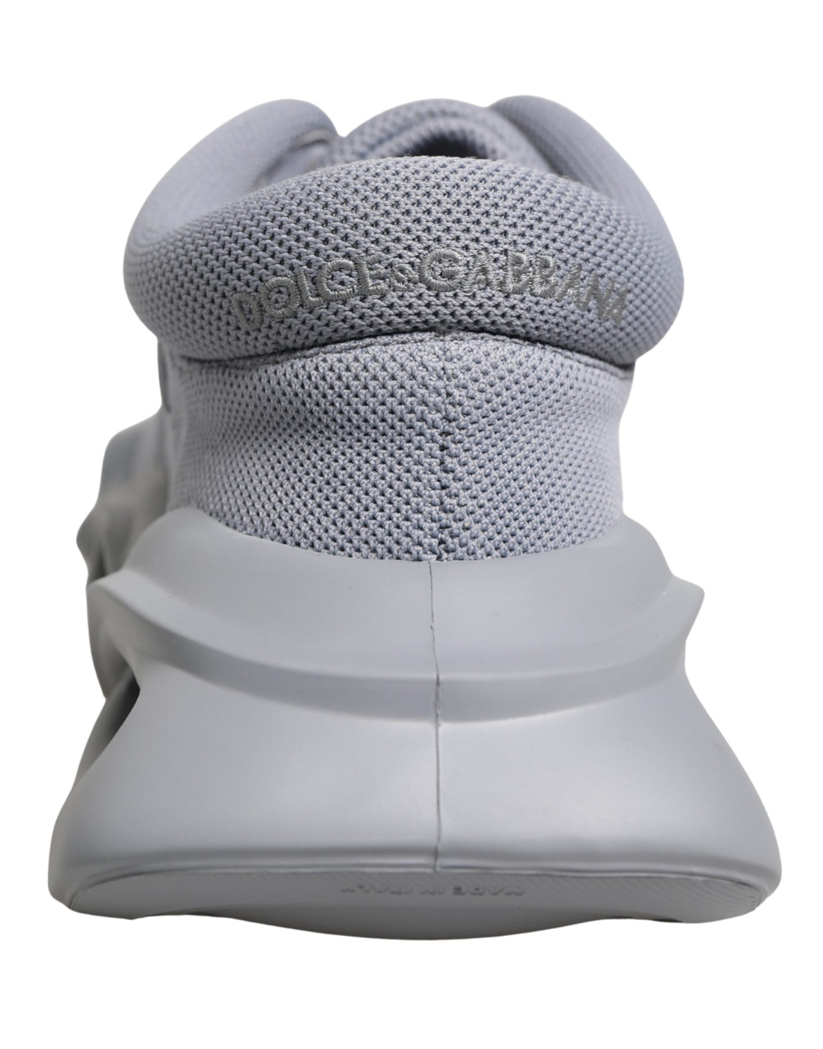 Dolce & Gabbana Women's Low Top Slip On Chunky Polyester Nylon Viscose & Calf Leather Sneakers - Gray