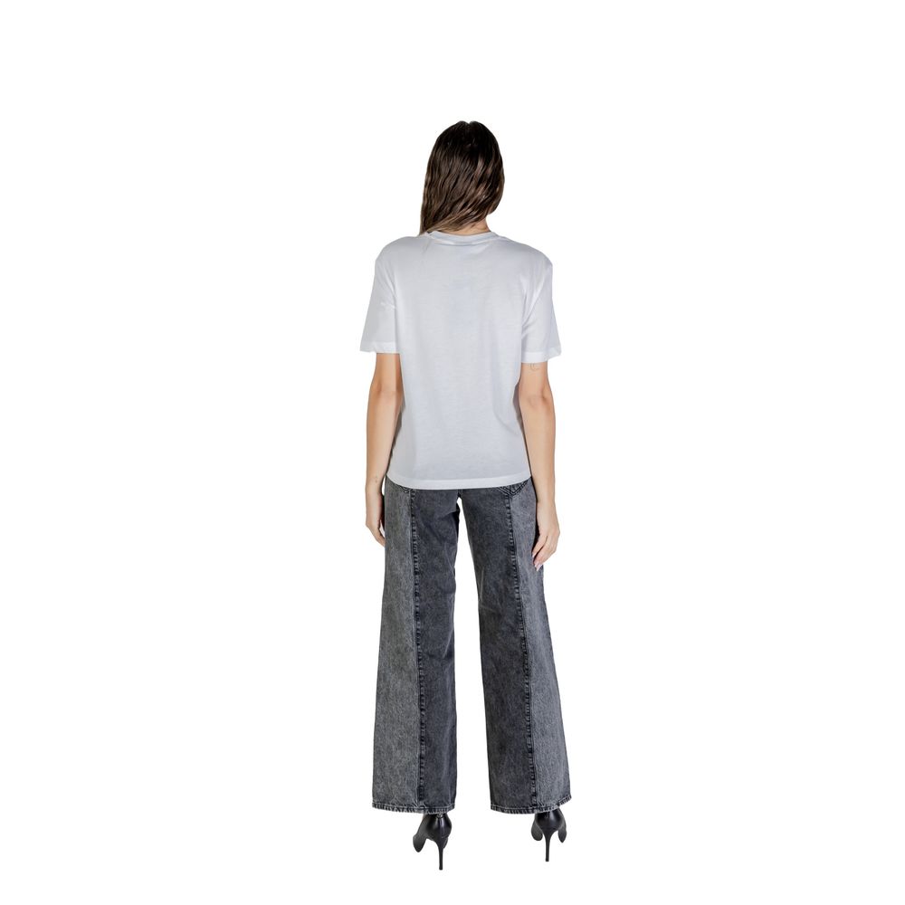 Karl Lagerfeld Women's Cotton Polyester T-Shirt - White