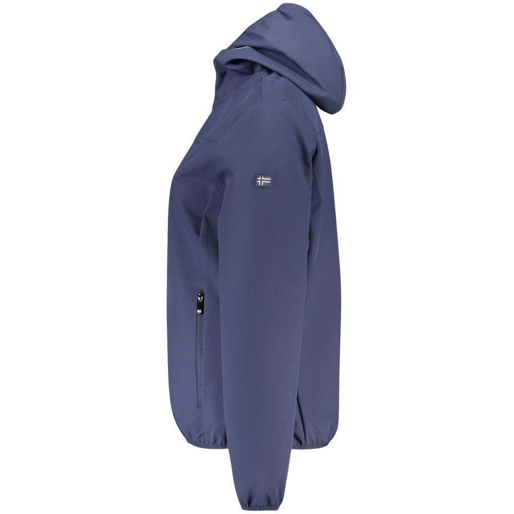 Norway 1963 Women's Softshell Polyester Hooded Windbreaker Jacket - Blue