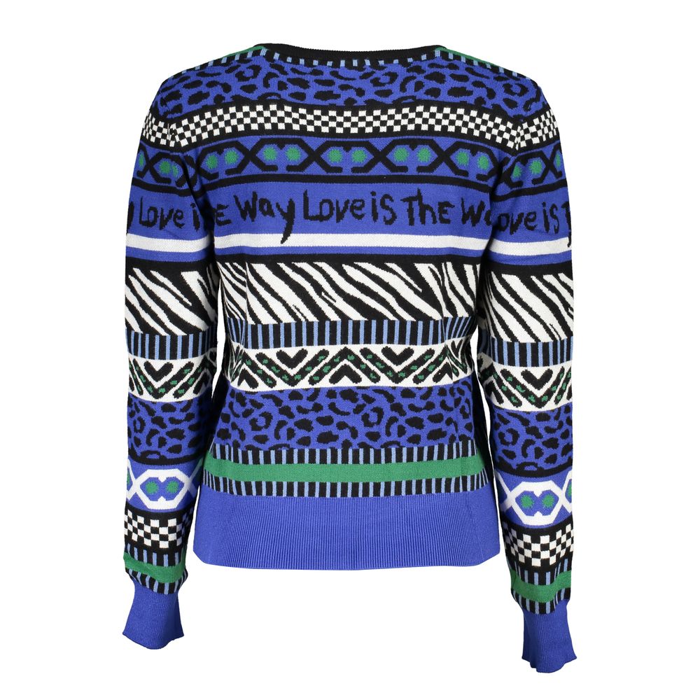 Desigual Women's Polyamide Polyester Viscose Sweatshirt - Blue