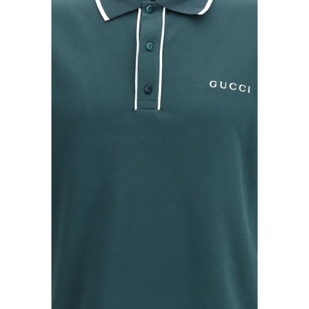 Polo Shirt by Gucci for men in cotton bicolour & monogram presents a crisp silhouette, artfully detailed with a crisp and crisp .