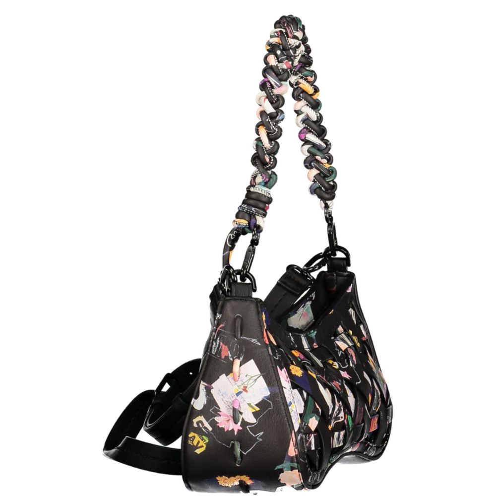 Desigual Heart Polyurethane Evening Handbag - Black