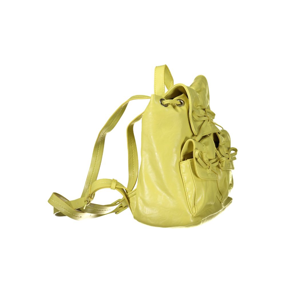Backpack by Desigual for women in polyurethane yellow features an stately silhouette from the City Polyurethane Backpack range, with a secure , ample , and versatile backpack-strap.