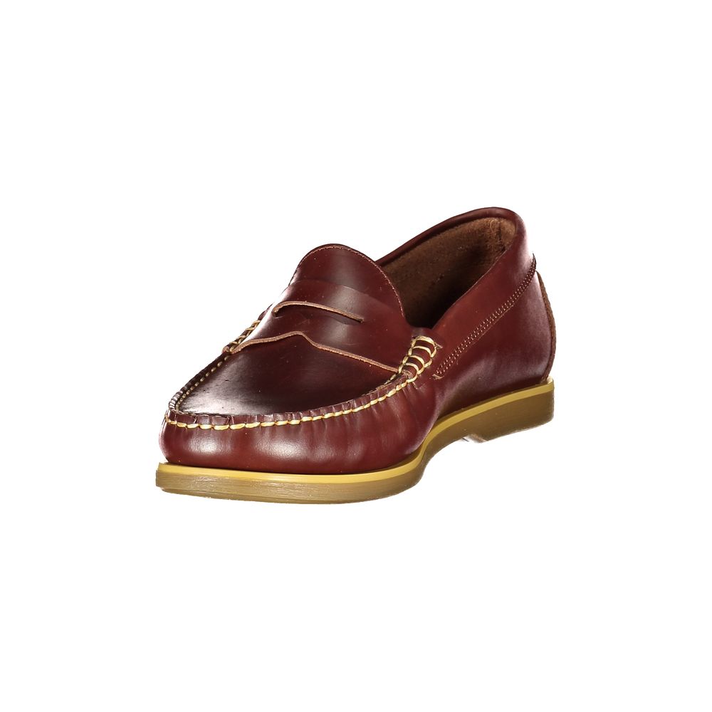 Boat Loafer Slip-On Shoes by Lumberjack for men in polyurethane leather brown showcases a resplendent City Men's Polyurethane Leather Boat Loafer Slip-On Shoes aesthetic, defined by its resplendent and elegant .