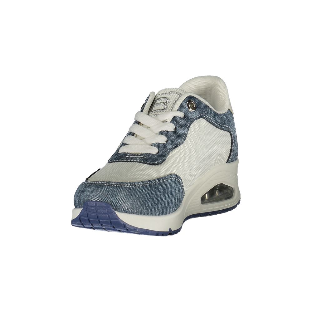 Athletic Sneakers by Laura Biagiotti for women in polyester & rhinestone blue features an stately silhouette, showcasing the signature athletic style of the Women's Athletic Polyester & Rhinestone Sneakers collection with a truly stately finish.