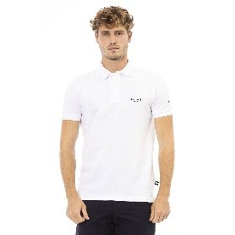 Baldinini Trend Men's Cotton Polo Shirt - Black White