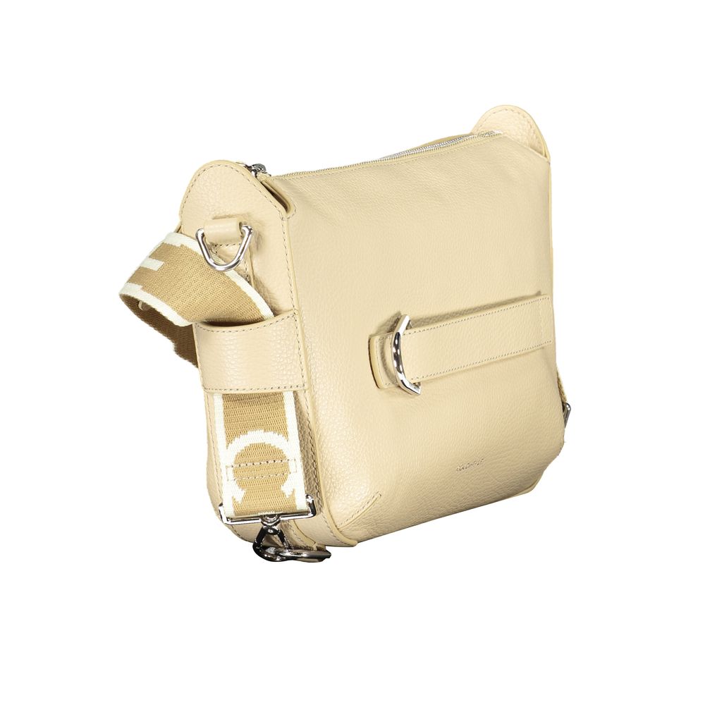 Evening Handbag by Coccinelle for women in leather beige features a refined silhouette, showcasing a secure , organized , and versatile for a refined finish.