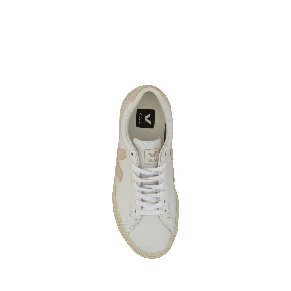 Veja Women's Fashion Bos Taurus Calfskin Leather Sneakers - White Signature