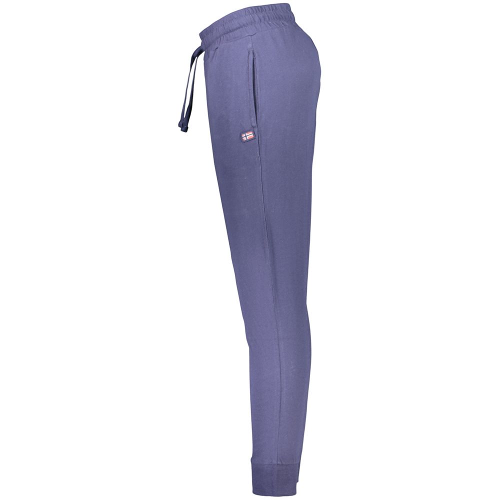 Joggers by Norway 1963 for men in cotton blue features an sartorial and long with a cut for a sartorial finish.