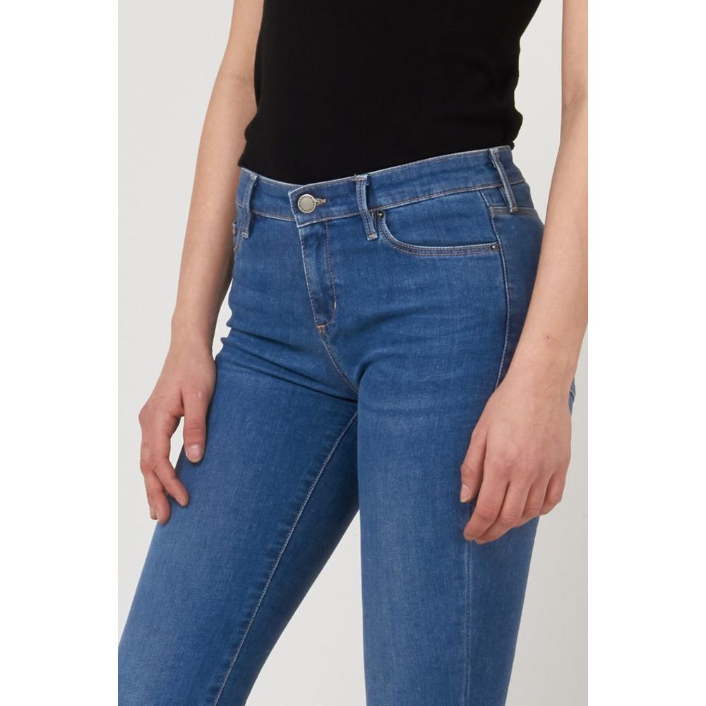 Gas Women's Skinny Stretch Denim Cotton Jeans - Blue