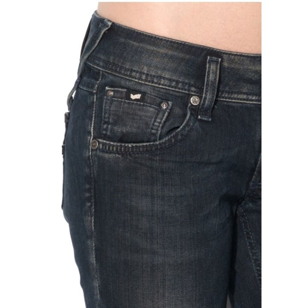 Gas Women's Skinny Stretch Denim Cotton Polyester Jeans - Blue Brown Multicolor