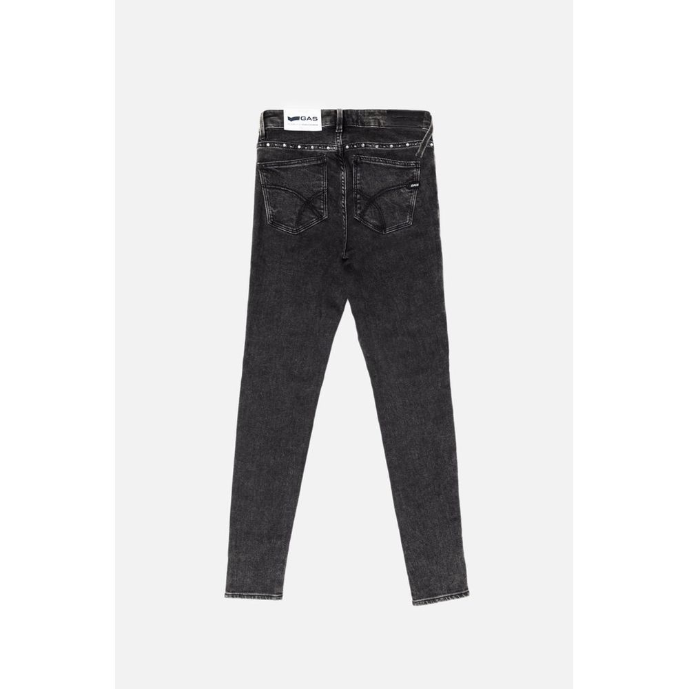 Gas Women's Skinny Stretch Denim Cotton Jeans - Gray