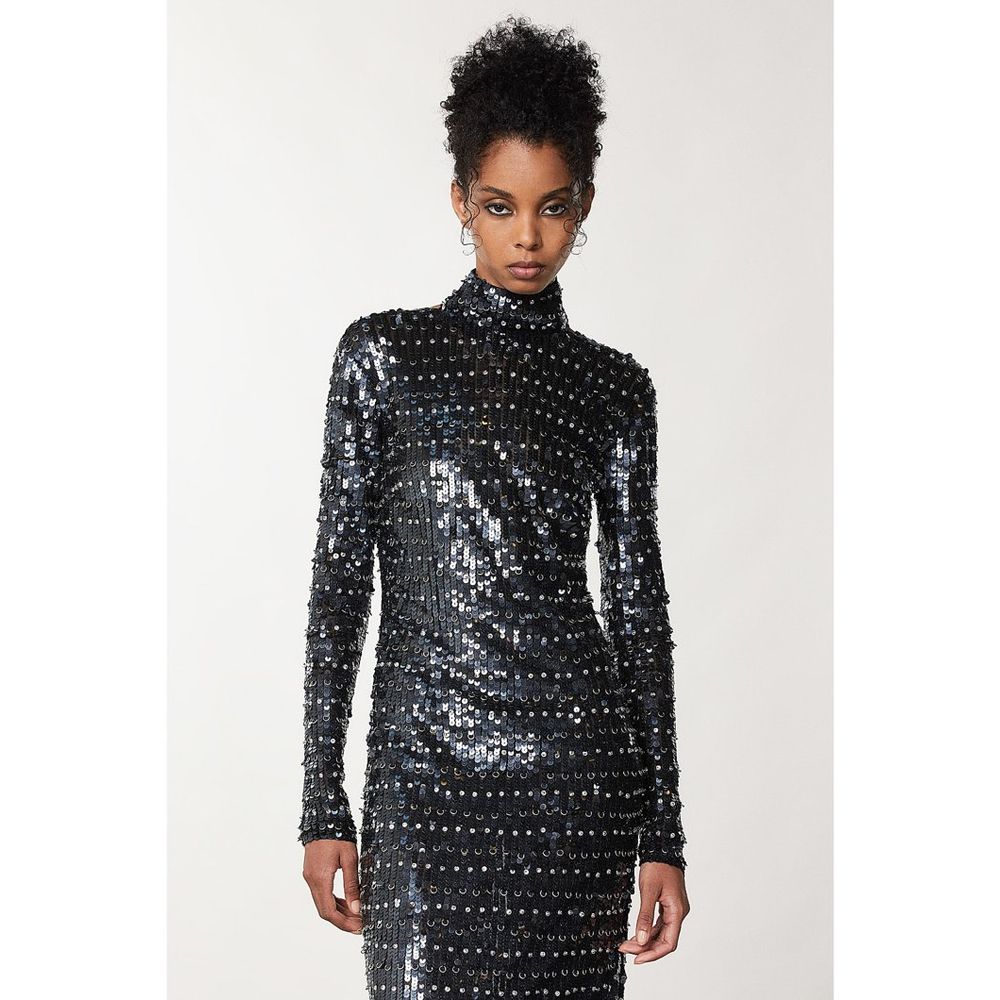 Patrizia Pepe Gold Polyamide Cocktail Dress