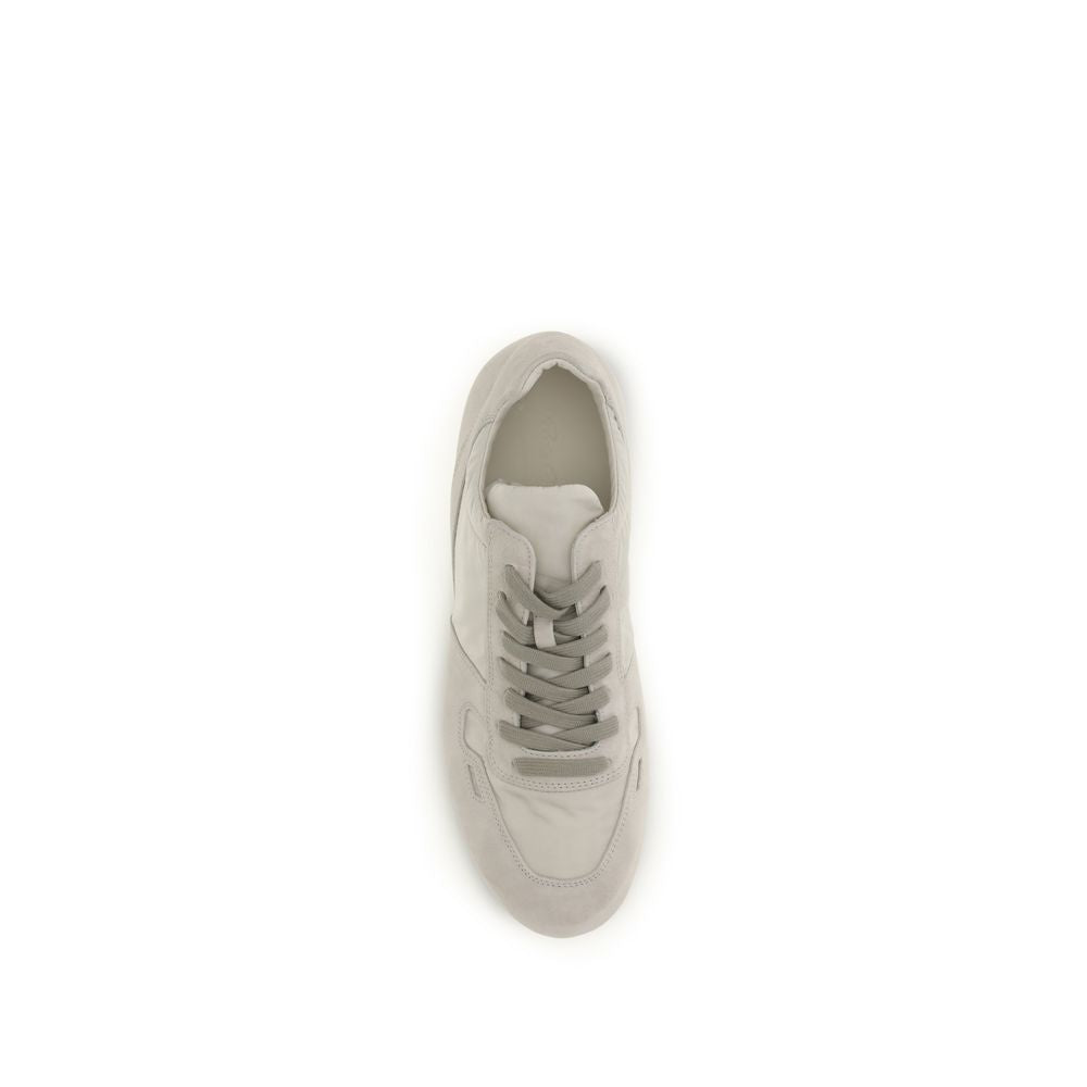 Rick Owens Play Men's Low Top Bos Taurus Suede Calf Leather Sneakers - Gray