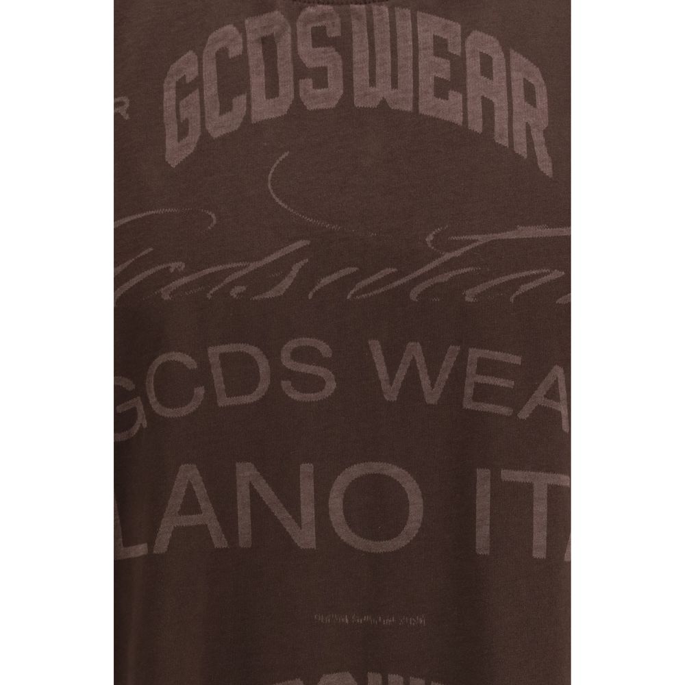 GCDS Brown Cotton T-Shirt