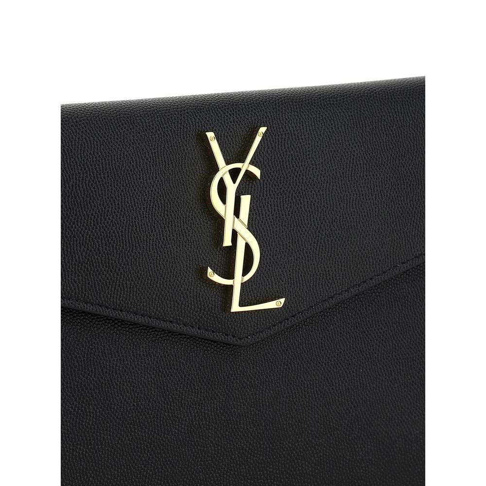 Wallet by Saint Laurent for women in bos taurus calf leather black presents a refined silhouette, artfully capturing the essence of the Bos Taurus Calf Leather Wallet design with sophisticated for a refined look.