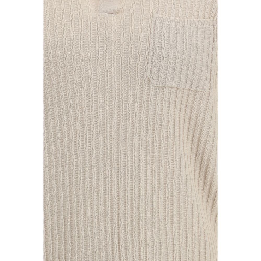 Roberto Collina Beige Cotton Polo Shirt