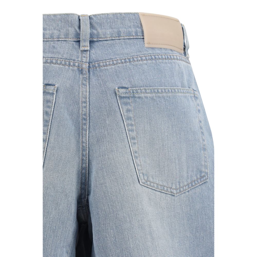 Denim Shorts by Our Legacy for women in cotton denim blue presents a utilitarian silhouette, showcasing a utilitarian regular-fit with a short and .