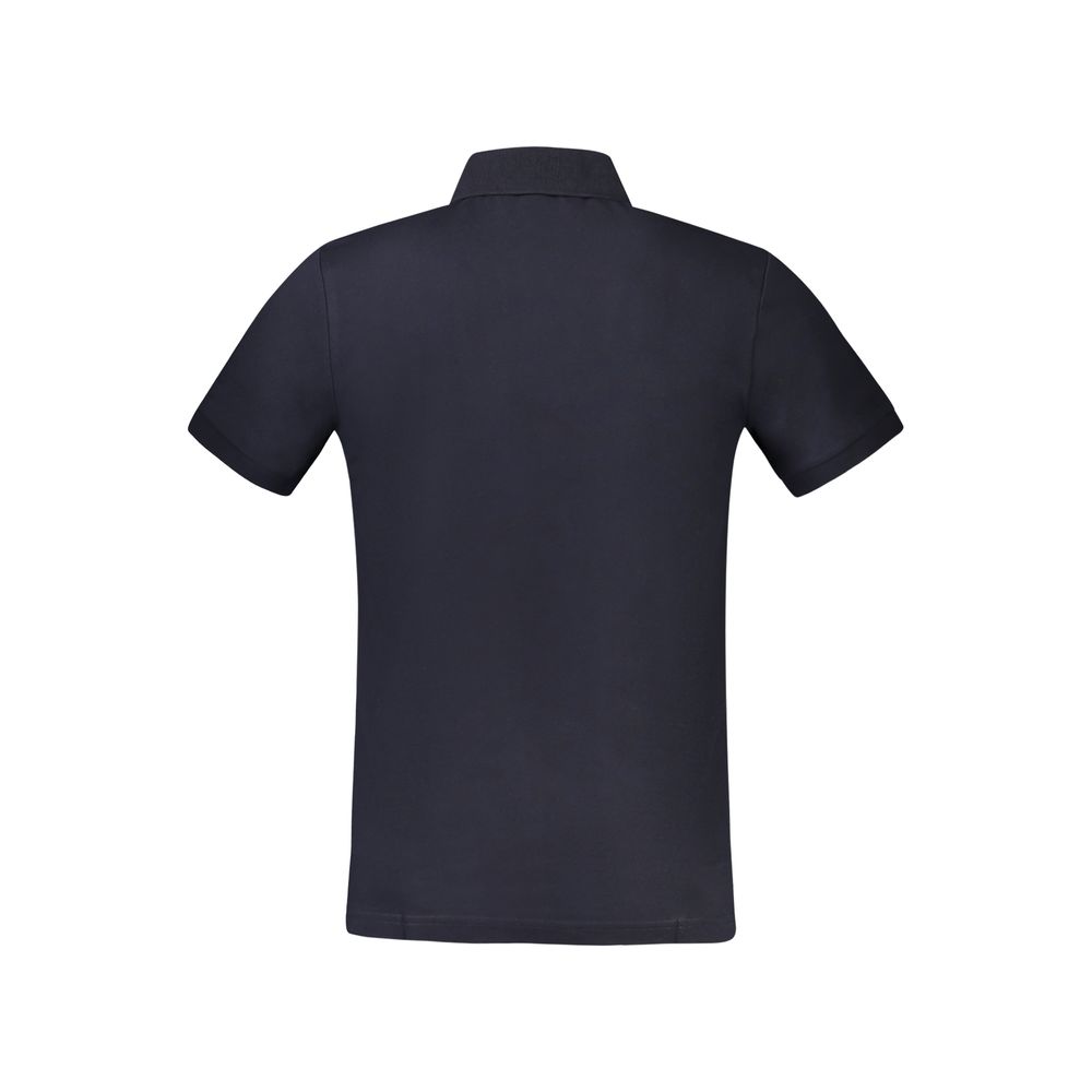 Hugo Boss Men's V Neck Cotton Polo Shirt - Blue