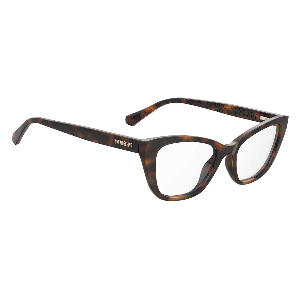 Love Moschino Women's Full-Rim Cat-Eye Cellulose Propionate Eyeglasses Frames - Brown
