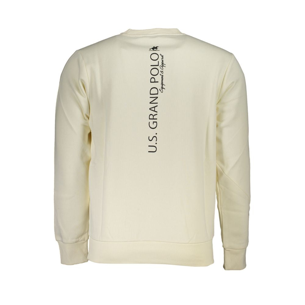 U.S. Grand White Cotton Men's Sweatshirt