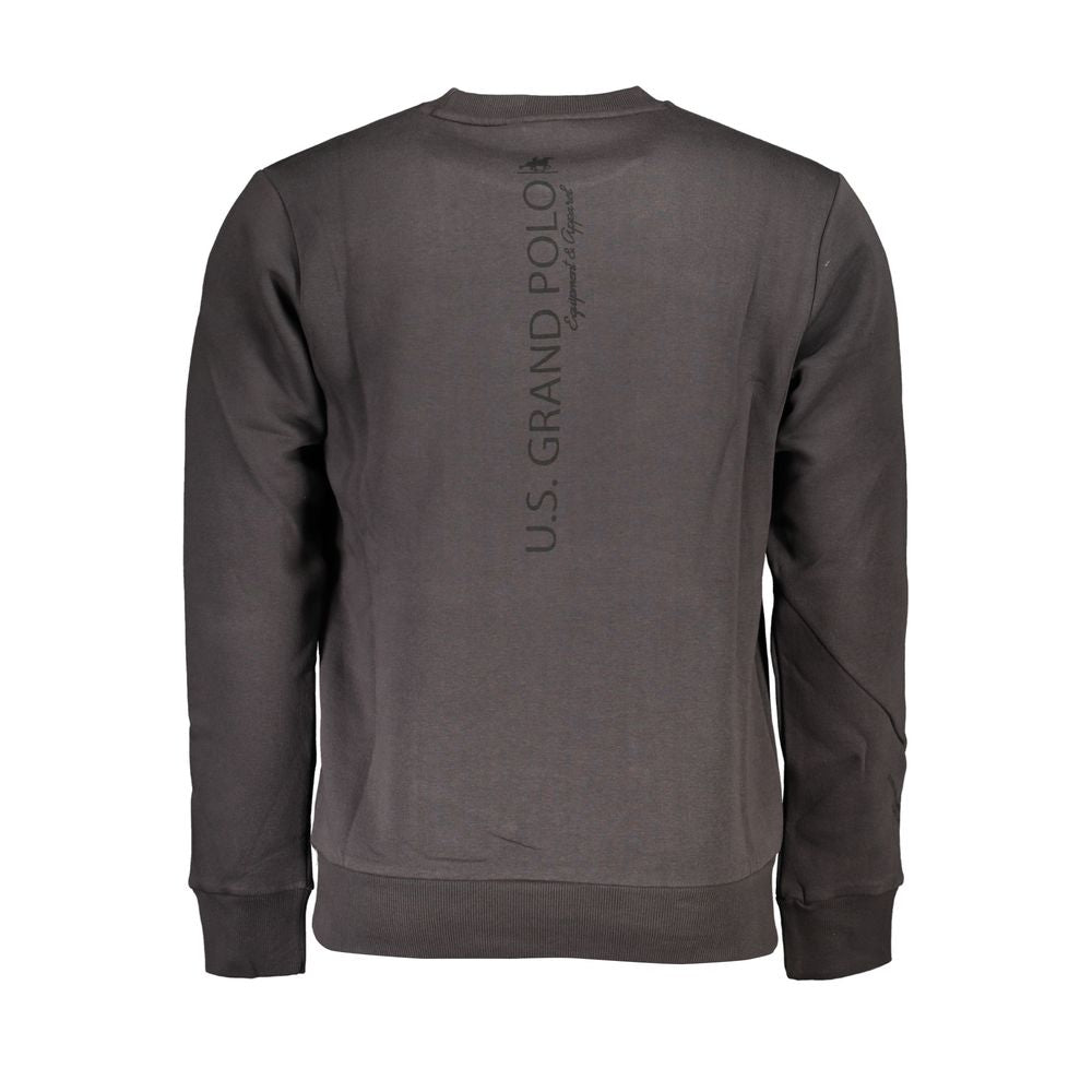 Sweatshirt by U.S. Grand Polo for men in cotton polyester gray & print features an enviable silhouette, showcasing a premium and refined for a truly enviable finish.